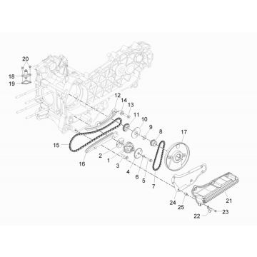 Pompa olejowa Vespa GTS 300 HPE 4T 4V IE ABS E4 2019 (EMEA)