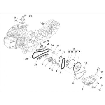 Vespa Primavera 4-suwowa pompa olejowa 3V (wtrysk euro5 IGET) 