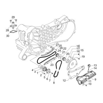 Pompa olejowa Vespa Lx 25km 4-suwowy 2-zawór