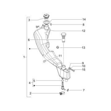 Piaggio NRG Power DD 2007-2017 Zbiornik oleju