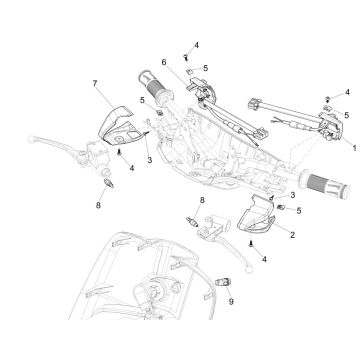 Przełączniki przełączniki - przyciski - przełączniki Vespa Sprint 125 4T 3V IE ABS 