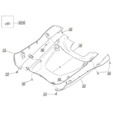 Spojler dolny+Szyba boczna Aprilia Habana 2t (silnik Aprilia) 1999 - 2004