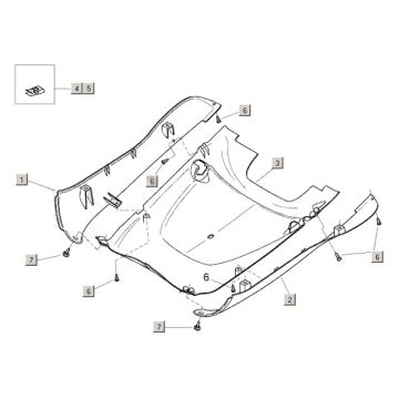 Spojler dolny+Szyba boczna Aprilia Mojito Custom 2t (silnik Piaggio) 2004 - 2010