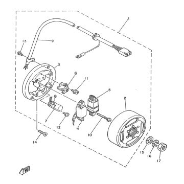 Onsteking Yamaha DT-50 MX