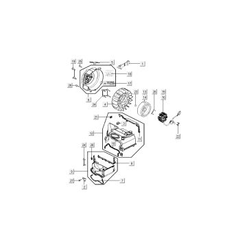 Zapłon - chłodzenie Kymco New Sento 4-suwowy 50i złoty