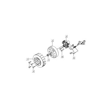 Ignition Kymco DJ 2-suwowy Srebrny