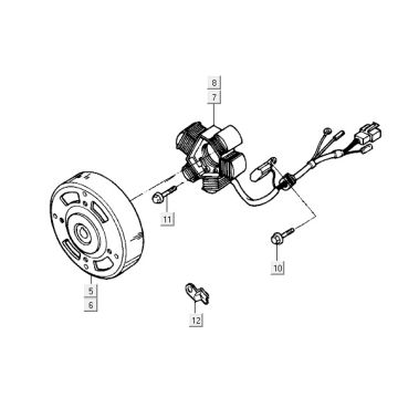 Zapłon Kymco Super9 2t lc om matowy czarno-żółty
