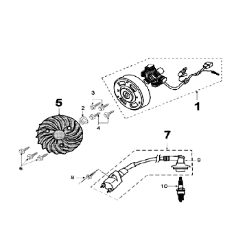 Sekcja zapłonu Peugeot Speedfight 3 AC Red