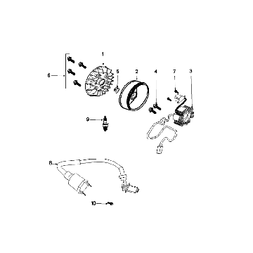 Sekcja zapłonu Peugeot Speedfight 4 4-suwowy Niebieski/Czarny
