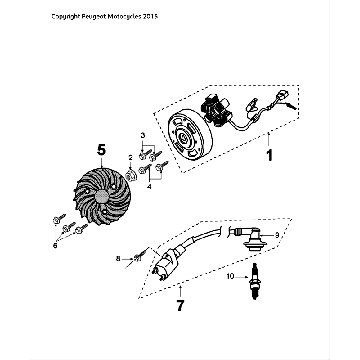 Sekcja zapłonowa Peugeot Speedfight 4 LC czarna