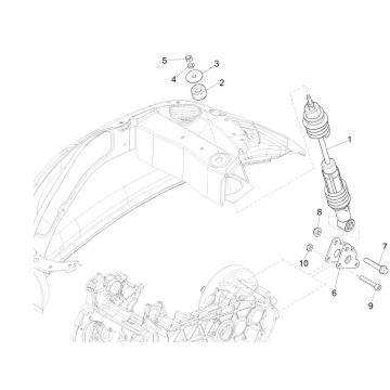 Amortyzatory tylnego zawieszenia Vespa Primavera 125 4T 3V IE ABS 