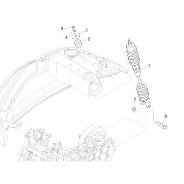 Amortyzator Vespa Sprint 2-suwowy