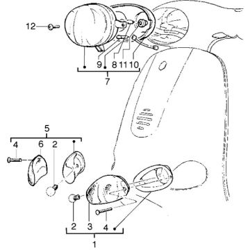 kierunkowskaz Piaggio Liberty 4-suwowy do 2005 r.