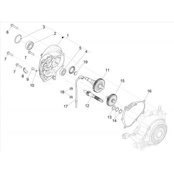 Vespa Elettrica 25/KMH SCH E5 2021 (EMEA) skrzynia biegów 