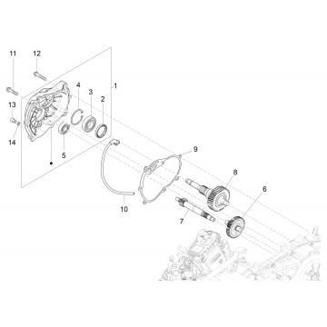 Skrzynia biegów: Vespa GTS 300 HPE 4T 4V IE ABS E4 2019 (EMEA)