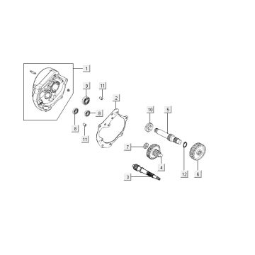 Skrzynia biegów Kymco VP50 4t ac techo srebrny
