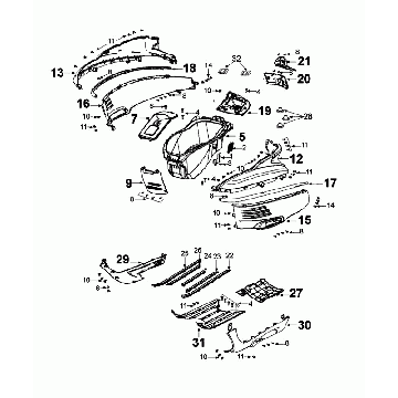Panele przednie Peugeot Django mad szary Euro 4