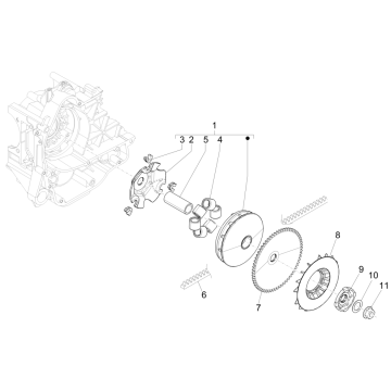 Piaggio Liberty 50 4-suwowe koło pasowe napędowe (IGET Euro 5)