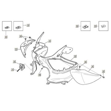 Części tylne Aprilia Mojito Custom 2t (silnik Piaggio) 2004 - 2010