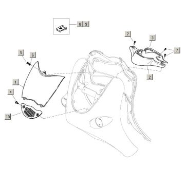 Części przednie Aprilia Mojito Custom 2t (silnik Piaggio) 2004 - 2010