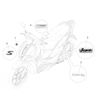 Obrazki i paski dekoracyjne Piaggio Liberty 50 4-suwowy (IGET Euro 4)