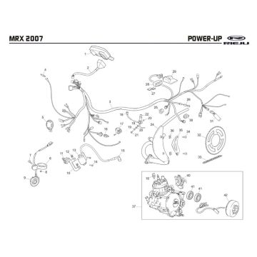 Power-up Rieju MRX P-up czarny 2008 2-suwowy