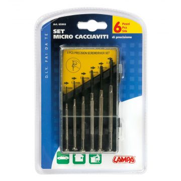 Zestaw wkrętaków precyzyjnych 6 sztuk Lampa