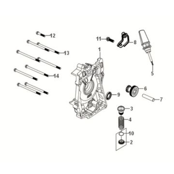 R. Crank Case Cover Sym Orbit III 125i E5
