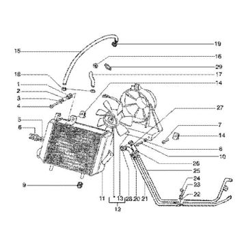 Chłodnica Gilera Runner 180cc FXR 2-suwowy