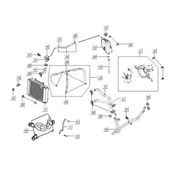 Chłodnica Kymco New Dink 200i