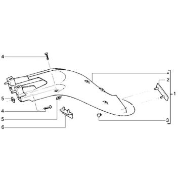 Błotnik tylny Piaggio Liberty 4-suwowy do 2005
