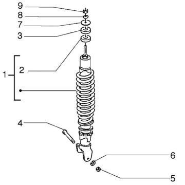 Amortyzator Piaggio Liberty 4-suwowy do 2005