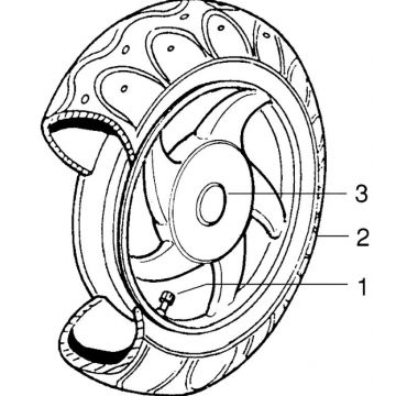 Koło tylne Piaggio Zip RST