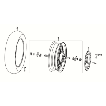 Tylne koło Sym E-XPRO 45KM/H 2020-2021