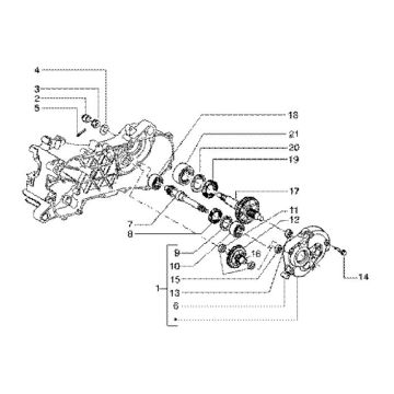 Gilera Runner 180cc FXR 2-suwowa grupa redukcyjna