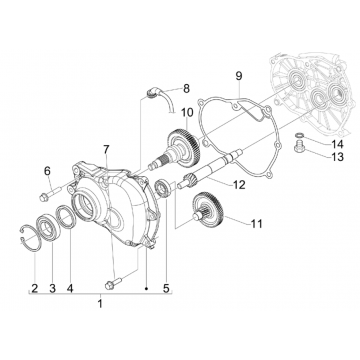Piaggio Beverly 125 RST 4T 4V IE E3 2010-2015 (EMEA) grupa reduktorów