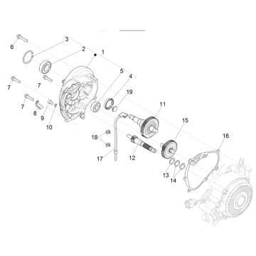 Vespa Eletrica 45KM/H E5 2021 (EMEA) Grupa reduktorów
