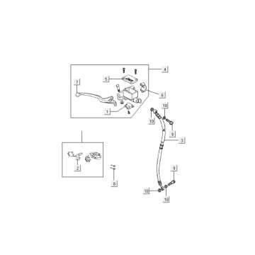 Część hamulca prawa Kymco Carry 4-suwowy wtrysk euro4 połysk czarny
