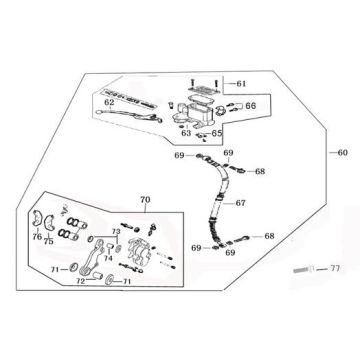 Hamulec prawy AGM Joy brązowy