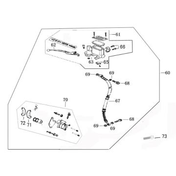 Hamulec prawy Neco Borsalino Oro matowy biały