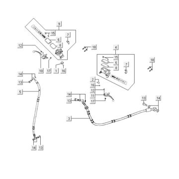 Części hamulcowe Kymco Downtown 300i ciemnoszary