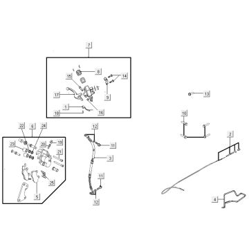 Części hamulcowe do Kymco Like od 2018-Remdelen voor Kymco Like vanaf 2018 mat zilver