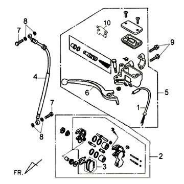 Zacisk dźwigni hamulca Sym Jet 14
