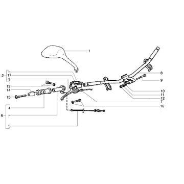 Dźwignia hamulca prawa Gilera Runner 180cc FXR 2-suwowy