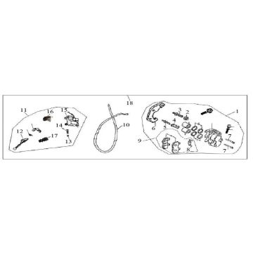Zacisk hamulcowy AGM GT szampan