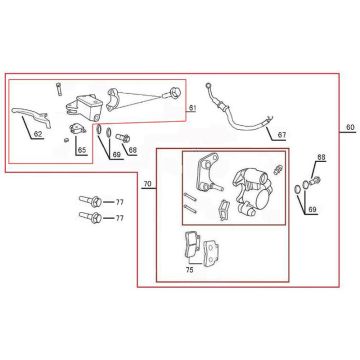 Zacisk hamulcowy Benzhou YY50QT-45A smokey
