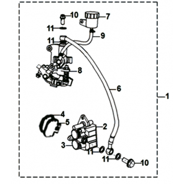 Zacisk hamulcowy/uchwyt hamulca Sym Jet 14 125I E4