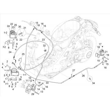 Układ hamulcowy Vespa GTS 125 4-suwowy IE ABS Euro4 2016-2018