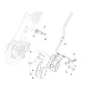 Zacisk hamulcowy Vespa Sprint 2-suwowy
