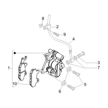 Hamulec Piaggio Fly 4-suwowy
